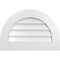 Ekena Millwork Round Top Surface Mount PVC Gable Vent: Non-Functional, w/ 3-1/2"W x 1"P Standard Frame, 26"W x 18"H GVPRT26X1801SN - alternate 1